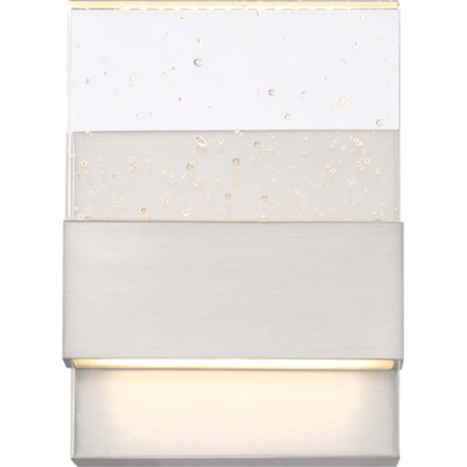 Sconce Nuvo 62-1501 Ellusion - LED Small Wall Sconce - 15W - Polished Nickel Finish with Seeded Glass Nuvo