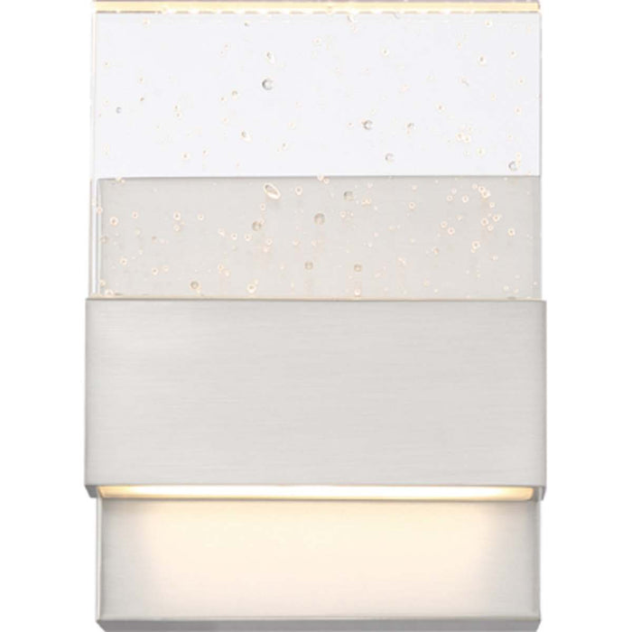 Sconce Nuvo 62-1501 Ellusion - LED Small Wall Sconce - 15W - Polished Nickel Finish with Seeded Glass Nuvo