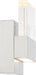 Sconce Nuvo 62-1501 Ellusion - LED Small Wall Sconce - 15W - Polished Nickel Finish with Seeded Glass Nuvo