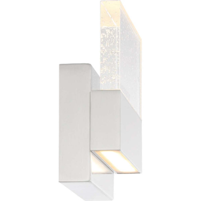 Sconce Nuvo 62-1502 Ellusion - LED Medium Wall Sconce - 15W - Polished Nickel Finish with Seeded Glass Nuvo