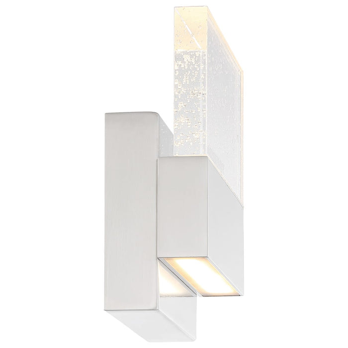 Sconce Nuvo 62-1502 Ellusion - LED Medium Wall Sconce - 15W - Polished Nickel Finish with Seeded Glass Nuvo