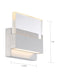 Sconce Nuvo 62-1502 Ellusion - LED Medium Wall Sconce - 15W - Polished Nickel Finish with Seeded Glass Nuvo