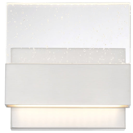 Sconce Nuvo 62-1502 Ellusion - LED Medium Wall Sconce - 15W - Polished Nickel Finish with Seeded Glass Nuvo
