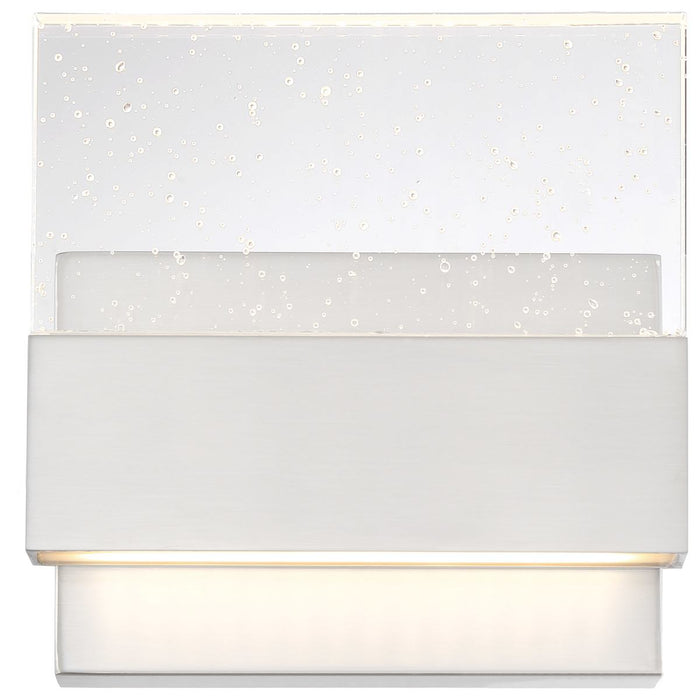 Sconce Nuvo 62-1502 Ellusion - LED Medium Wall Sconce - 15W - Polished Nickel Finish with Seeded Glass Nuvo