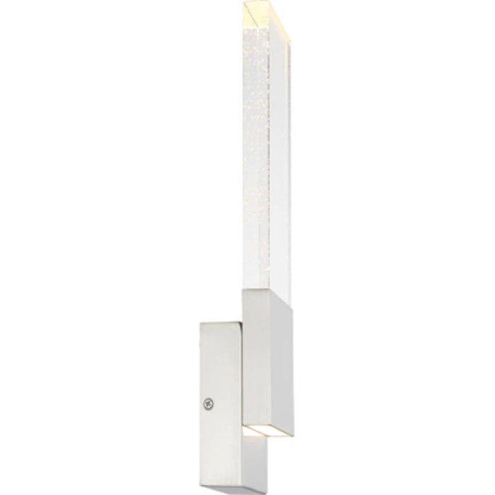 Sconce Nuvo 62-1503 Ellusion - LED Large Wall Sconce - 13W - Polished Nickel Finish with Seeded Glass Nuvo