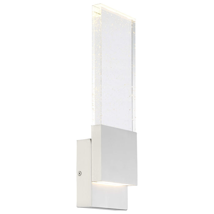 Sconce Nuvo 62-1503 Ellusion - LED Large Wall Sconce - 13W - Polished Nickel Finish with Seeded Glass Nuvo