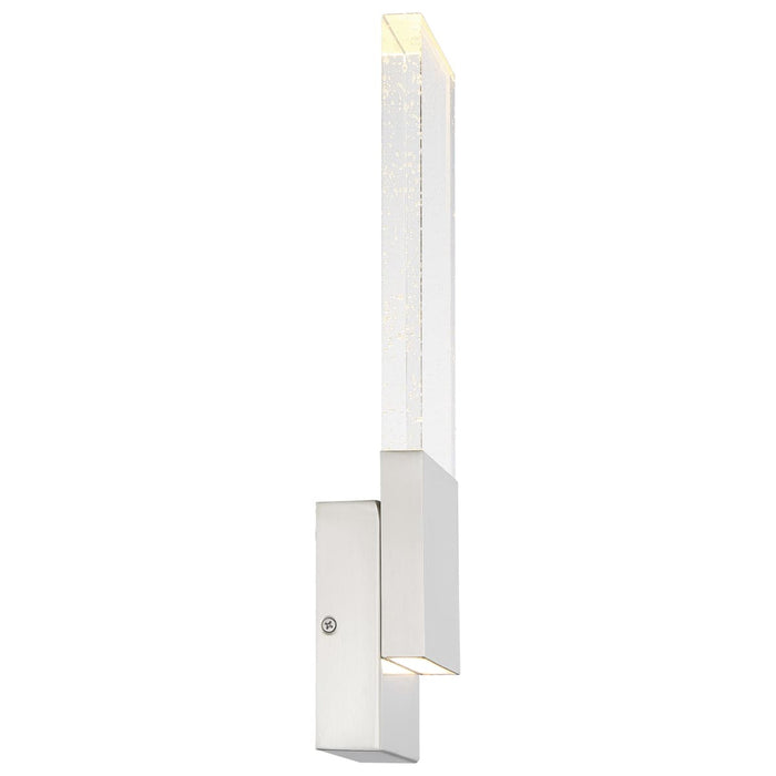 Sconce Nuvo 62-1503 Ellusion - LED Large Wall Sconce - 13W - Polished Nickel Finish with Seeded Glass Nuvo