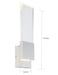 Sconce Nuvo 62-1503 Ellusion - LED Large Wall Sconce - 13W - Polished Nickel Finish with Seeded Glass Nuvo