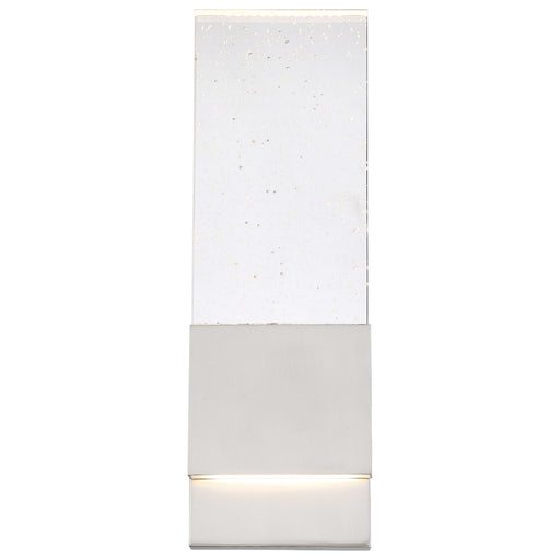 Sconce Nuvo 62-1503 Ellusion - LED Large Wall Sconce - 13W - Polished Nickel Finish with Seeded Glass Nuvo
