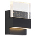 Sconce Nuvo 62-1511 Ellusion - LED Small Wall Sconce - 15W - Matte Black Finish with Seeded Glass Nuvo