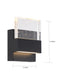 Sconce Nuvo 62-1511 Ellusion - LED Small Wall Sconce - 15W - Matte Black Finish with Seeded Glass Nuvo