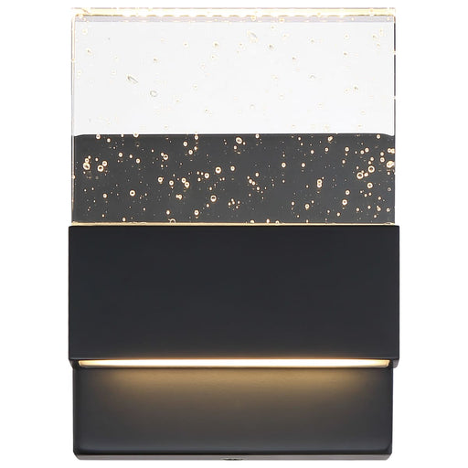 Sconce Nuvo 62-1511 Ellusion - LED Small Wall Sconce - 15W - Matte Black Finish with Seeded Glass Nuvo