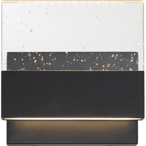 Sconce Nuvo 62-1512 Ellusion - LED Medium Wall Sconce - 15W - Matte Black Finish with Seeded Glass Nuvo