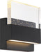 Sconce Nuvo 62-1512 Ellusion - LED Medium Wall Sconce - 15W - Matte Black Finish with Seeded Glass Nuvo