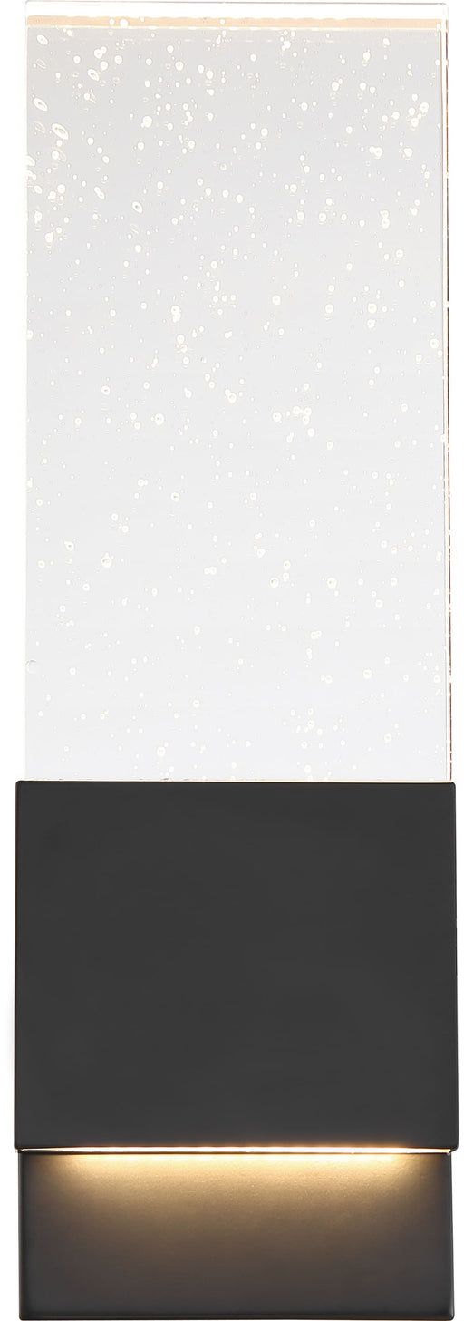 Sconce Nuvo 62-1513 Ellusion - LED Large Wall Sconce - 13W - Matte Black Finish with Seeded Glass Nuvo