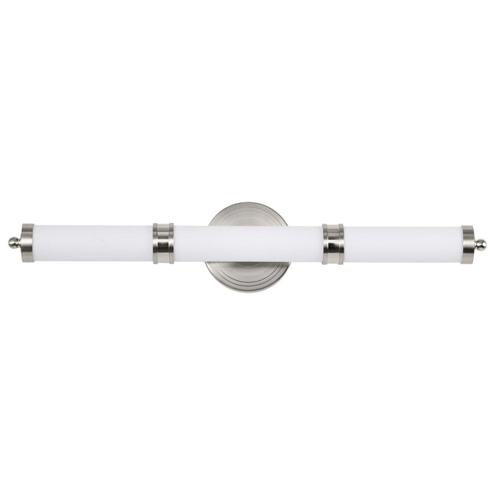 Vanity Nuvo 62-1535 Kagen Medium Vanity - LED - Brushed Nickel Finish - White Acrylic Lens Nuvo