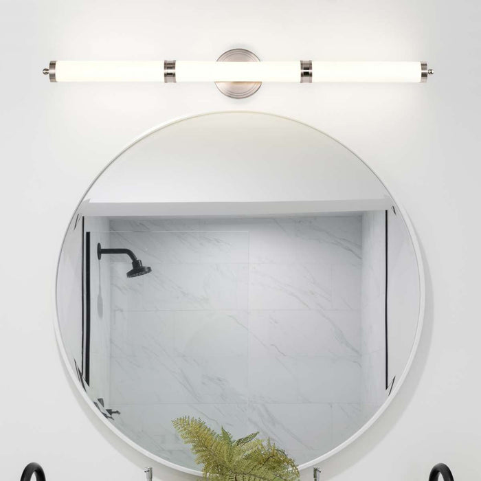 Vanity Nuvo 62-1535 Kagen Medium Vanity - LED - Brushed Nickel Finish - White Acrylic Lens Nuvo