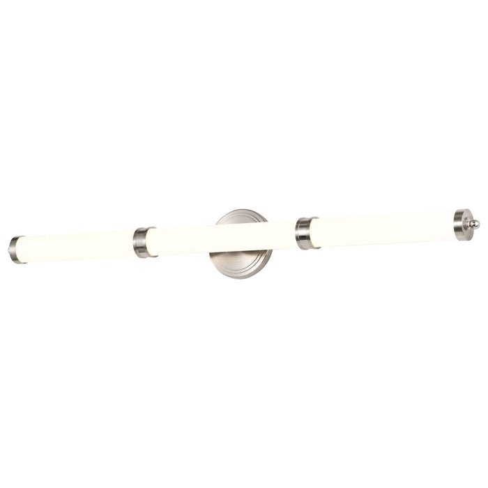 Vanity Nuvo 62-1536 Kagen Large Vanity - LED - Brushed Nickel Finish - White Acrylic Lens Nuvo