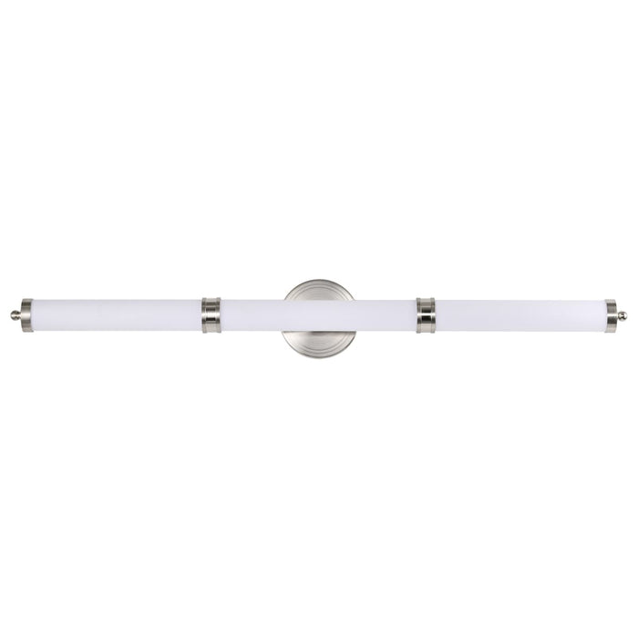 Vanity Nuvo 62-1536 Kagen Large Vanity - LED - Brushed Nickel Finish - White Acrylic Lens Nuvo