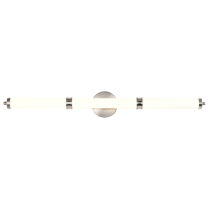 Vanity Nuvo 62-1536 Kagen Large Vanity - LED - Brushed Nickel Finish - White Acrylic Lens Nuvo