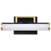 Vanity Nuvo 62-1537 Solano Small Vanity - LED - Black and Brushed Brass Finish - White Acrylic Lens Nuvo