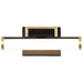 Vanity Nuvo 62-1537 Solano Small Vanity - LED - Black and Brushed Brass Finish - White Acrylic Lens Nuvo