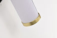 Vanity Nuvo 62-1537 Solano Small Vanity - LED - Black and Brushed Brass Finish - White Acrylic Lens Nuvo