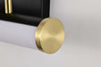 Vanity Nuvo 62-1537 Solano Small Vanity - LED - Black and Brushed Brass Finish - White Acrylic Lens Nuvo