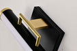 Vanity Nuvo 62-1537 Solano Small Vanity - LED - Black and Brushed Brass Finish - White Acrylic Lens Nuvo