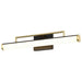 Vanity Nuvo 62-1538 Solano Medium Vanity - LED - Black and Brushed Brass Finish - White Acrylic Lens Nuvo