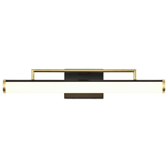Vanity Nuvo 62-1538 Solano Medium Vanity - LED - Black and Brushed Brass Finish - White Acrylic Lens Nuvo