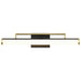 Vanity Nuvo 62-1538 Solano Medium Vanity - LED - Black and Brushed Brass Finish - White Acrylic Lens Nuvo