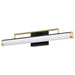 Vanity Nuvo 62-1538 Solano Medium Vanity - LED - Black and Brushed Brass Finish - White Acrylic Lens Nuvo