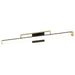 Vanity Nuvo 62-1539 Solano Large Vanity - LED - Black and Brushed Brass Finish - White Acrylic Lens Nuvo