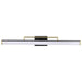 Vanity Nuvo 62-1539 Solano Large Vanity - LED - Black and Brushed Brass Finish - White Acrylic Lens Nuvo