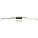 Vanity Nuvo 62-1539 Solano Large Vanity - LED - Black and Brushed Brass Finish - White Acrylic Lens Nuvo