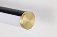 Vanity Nuvo 62-1539 Solano Large Vanity - LED - Black and Brushed Brass Finish - White Acrylic Lens Nuvo