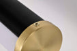 Vanity Nuvo 62-1539 Solano Large Vanity - LED - Black and Brushed Brass Finish - White Acrylic Lens Nuvo