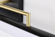 Vanity Nuvo 62-1539 Solano Large Vanity - LED - Black and Brushed Brass Finish - White Acrylic Lens Nuvo