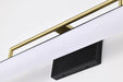 Vanity Nuvo 62-1539 Solano Large Vanity - LED - Black and Brushed Brass Finish - White Acrylic Lens Nuvo