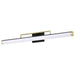 Vanity Nuvo 62-1539 Solano Large Vanity - LED - Black and Brushed Brass Finish - White Acrylic Lens Nuvo