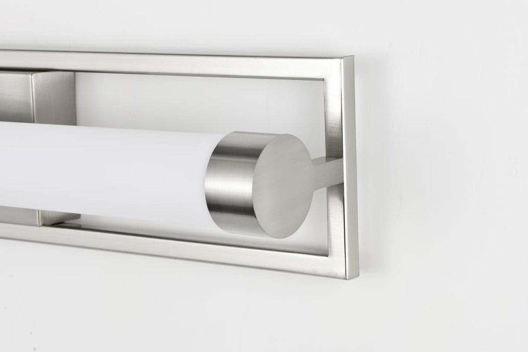 Vanity Nuvo 62-1542 Canal Medium Vanity - LED - Brushed Nickel Finish - White Acrylic Lens Nuvo