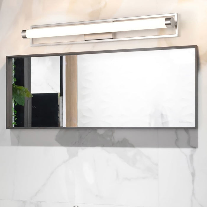 Vanity Nuvo 62-1543 Canal Large Vanity - LED - Brushed Nickel Finish - White Acrylic Lens Nuvo