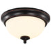 Flush Mount Nuvo 62-1557 Center Lock 11 Inch LED Flush Mount - 19 Watt - 3000K - Mahogany Bronze Finish - Frosted Glass Nuvo