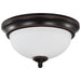 Flush Mount Nuvo 62-1557 Center Lock 11 Inch LED Flush Mount - 19 Watt - 3000K - Mahogany Bronze Finish - Frosted Glass Nuvo