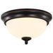 Flush Mount Nuvo 62-1557 Center Lock 11 Inch LED Flush Mount - 19 Watt - 3000K - Mahogany Bronze Finish - Frosted Glass Nuvo