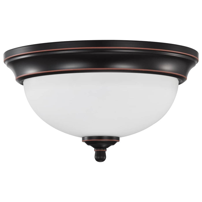 Flush Mount Nuvo 62-1557 Center Lock 11 Inch LED Flush Mount - 19 Watt - 3000K - Mahogany Bronze Finish - Frosted Glass Nuvo