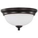 Flush Mount Nuvo 62-1557 Center Lock 11 Inch LED Flush Mount - 19 Watt - 3000K - Mahogany Bronze Finish - Frosted Glass Nuvo