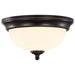 Flush Mount Nuvo 62-1557 Center Lock 11 Inch LED Flush Mount - 19 Watt - 3000K - Mahogany Bronze Finish - Frosted Glass Nuvo