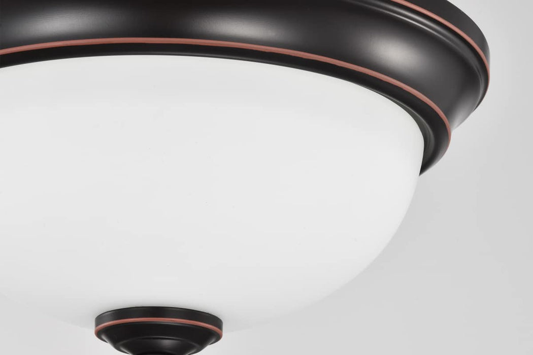 Flush Mount Nuvo 62-1557 Center Lock 11 Inch LED Flush Mount - 19 Watt - 3000K - Mahogany Bronze Finish - Frosted Glass Nuvo